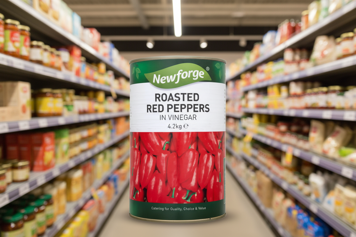 Newforge Roasted Red Peppers In Vinegar 4.2Kg