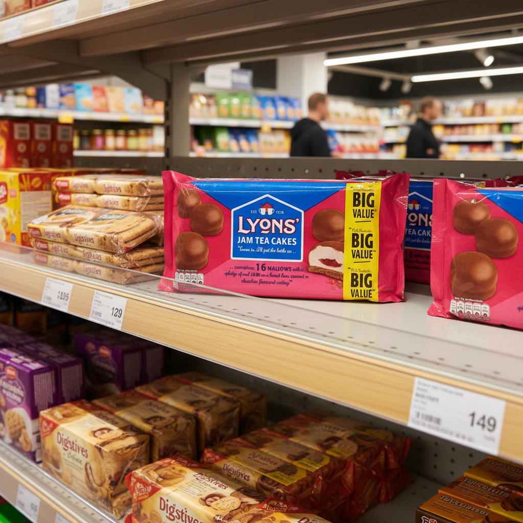 12 x Lyons Jam Teacakes 16'S Big Value Pack 200Gm