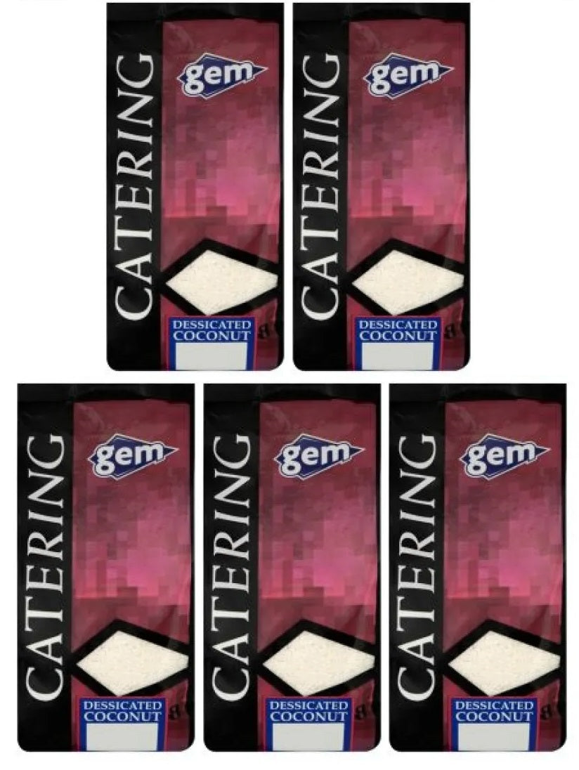 5 x Gem Catering Desiccated Coconut 1Kg