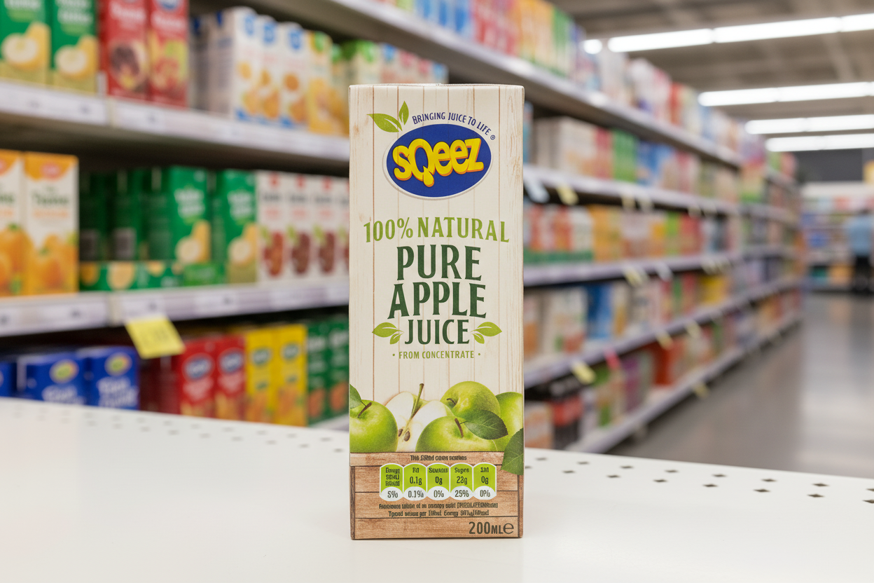 27 x Sqeez Pure Apple Juice 200Ml