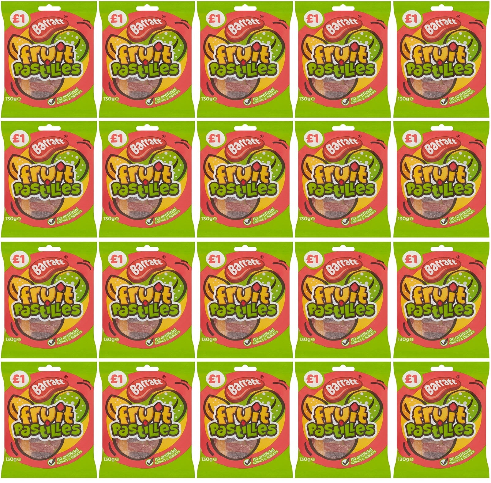 20 x Barratt Fruit Pastilles 80G