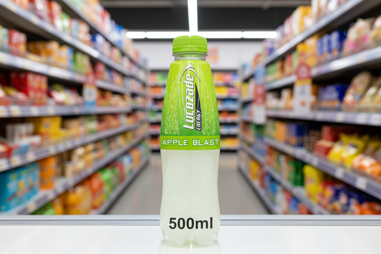 12 x Lucozade Energy Drink Apple Blast 500Ml