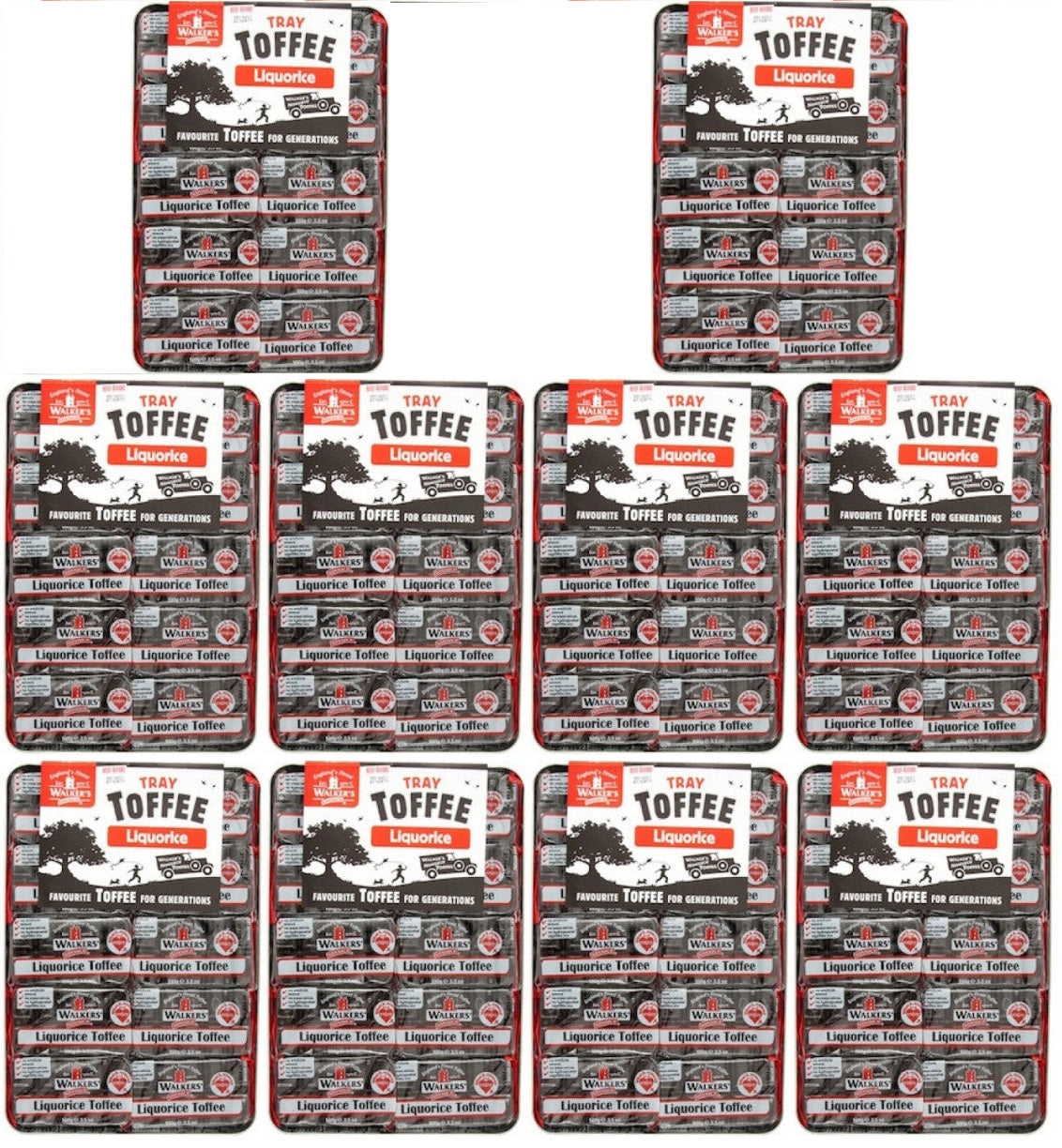 10 x Walker Tray Liquorice100G