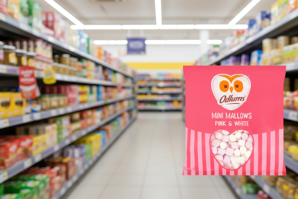 12 x Odlums Mini Mallows Pink & White 125G