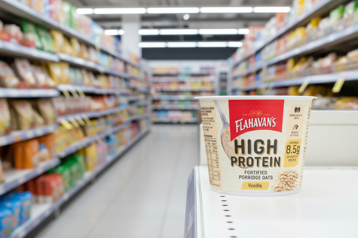 12 x Flahavan's High Protein Fortified Porridge Oats Vanilla 45G