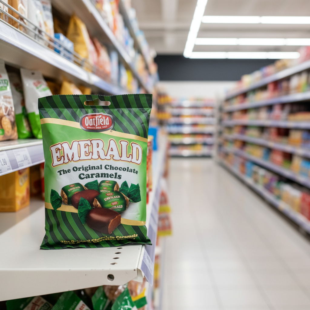 18 x Oatfield Emerald The Original Chocolate Caramels 135G