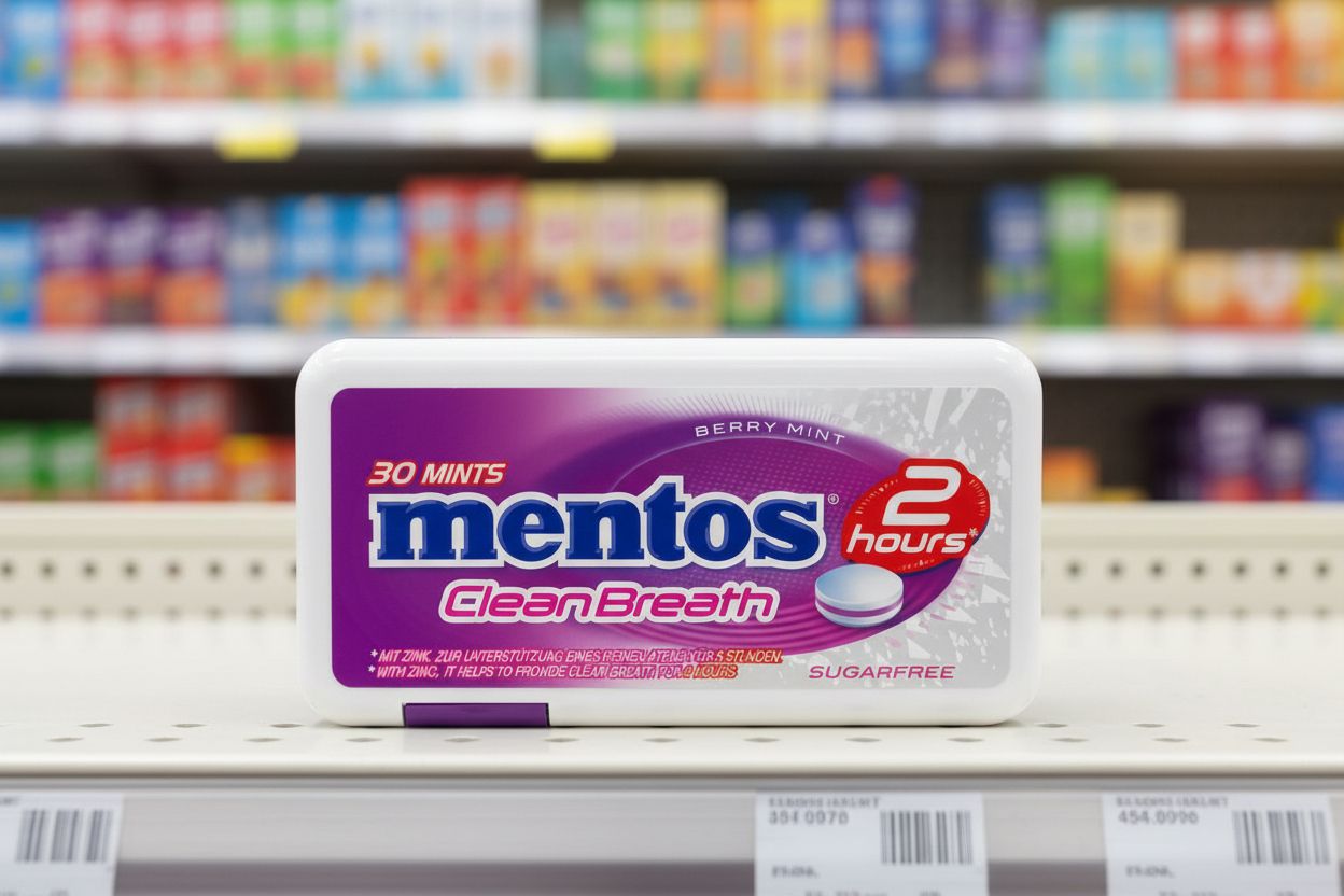 12 x Mentos Clean Breath Berry Mint 21G