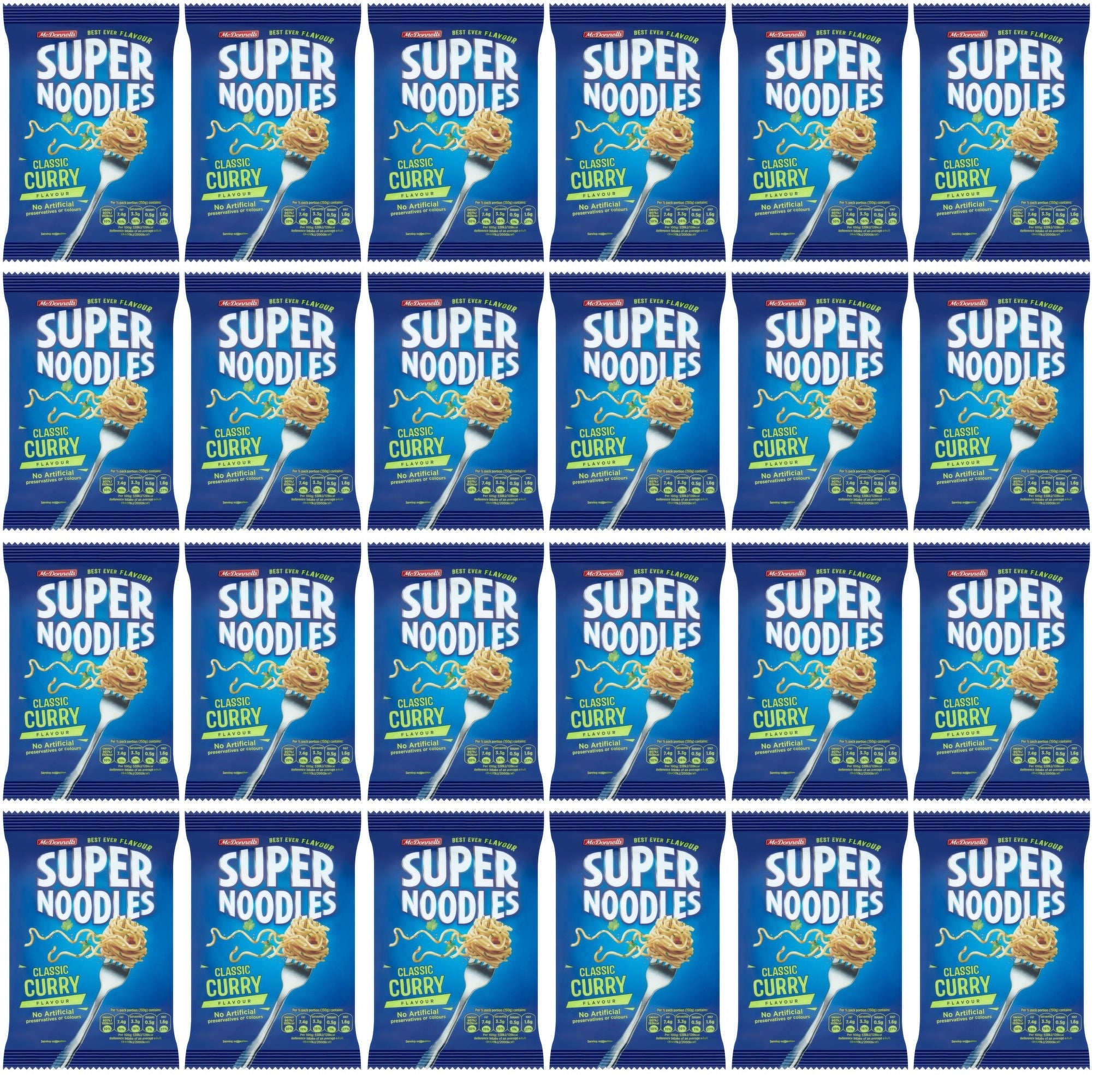 24 x Mcdonnells Super Noodles Classic Curry Flavour 85G