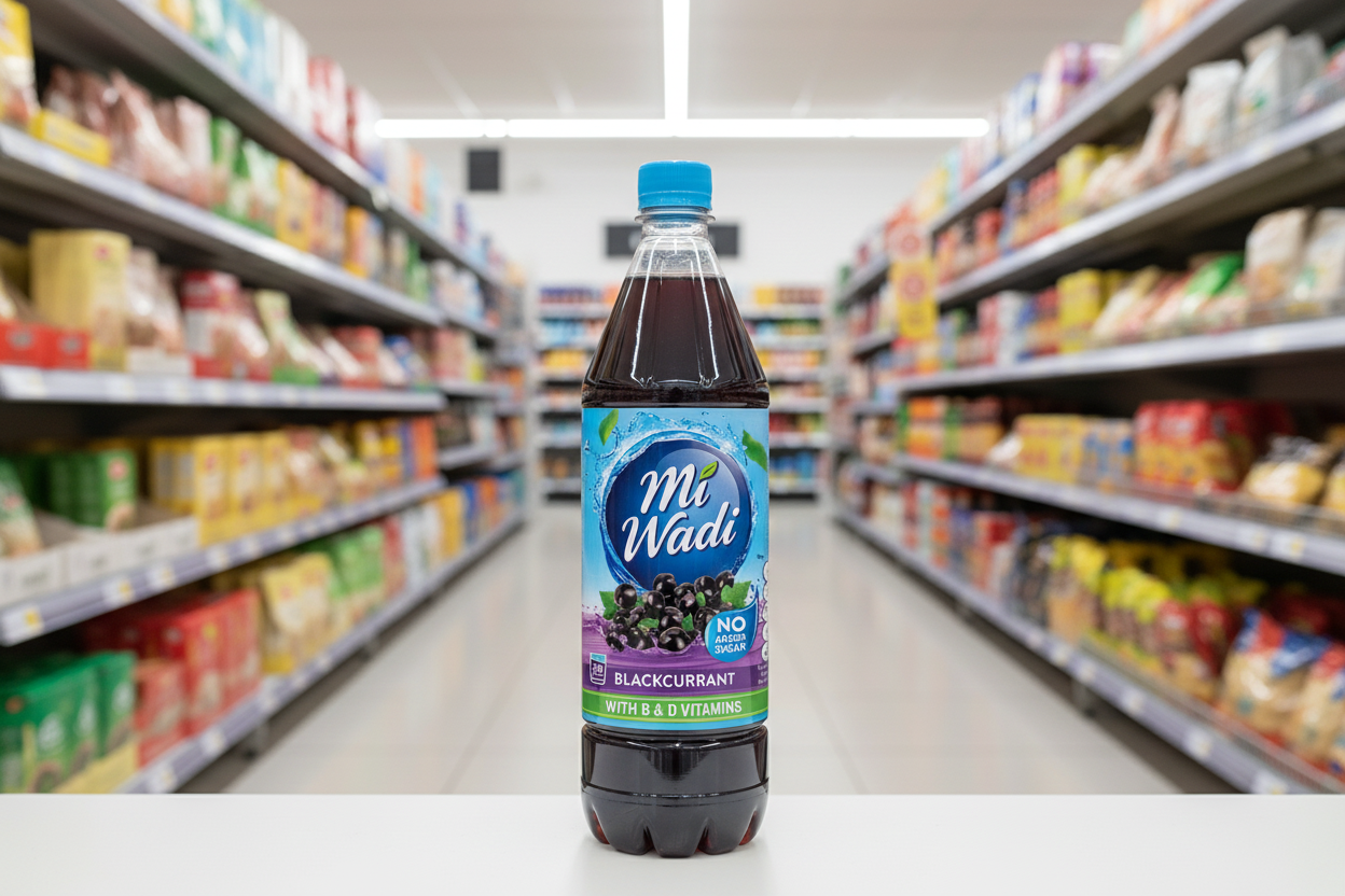 12 x Mi Wadi Blackcurrant NAS With B & D Vitamins 1L