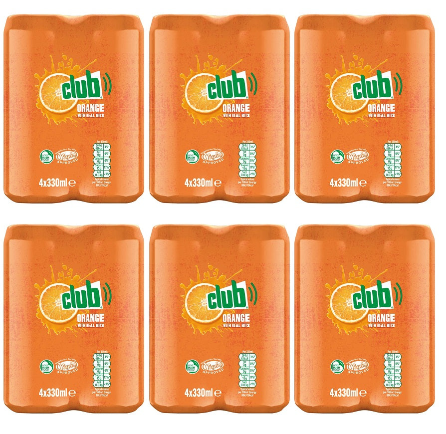 6 x Club Orange Can 4 X 330Ml