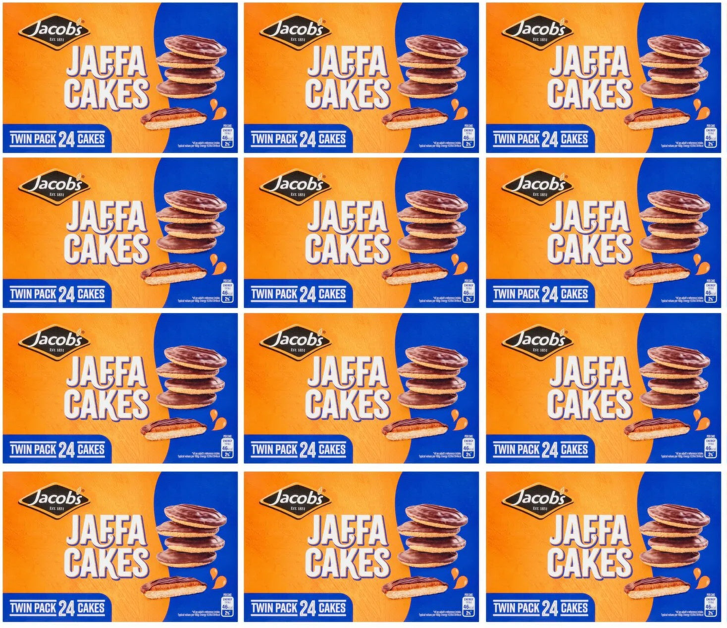 12 x Jacobs 24 Jaffa Cakes 300G