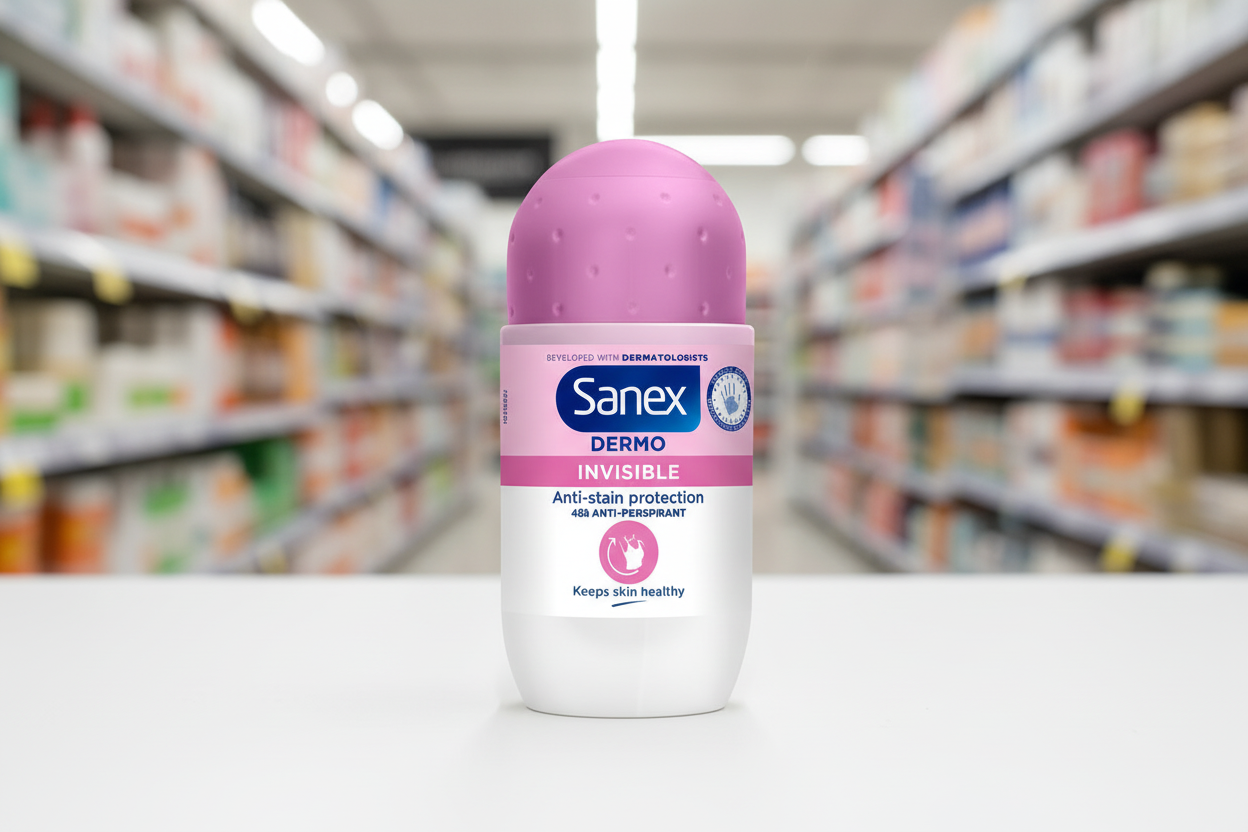 6 x Sanex Dermo Invisible Antiperspirant Deodorant Roll-On 50Ml