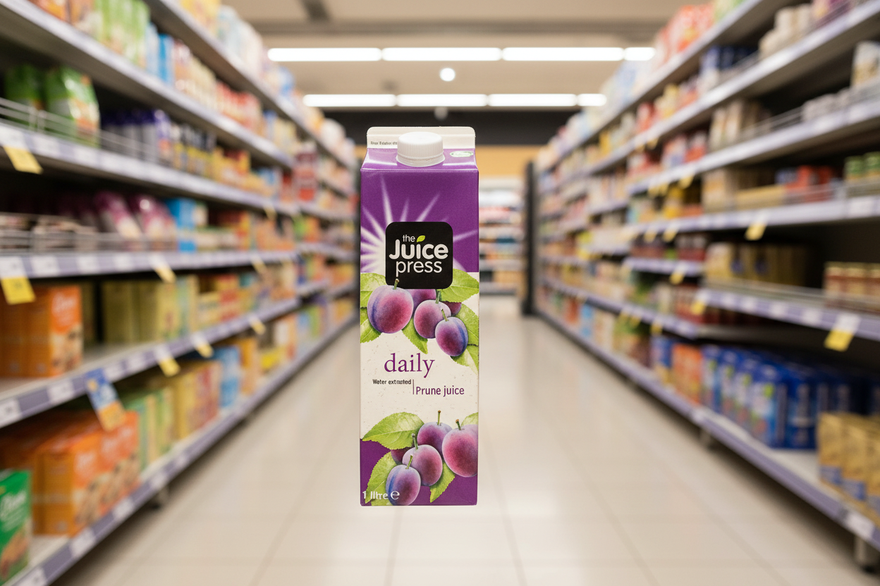 12 x The Juice Press Daily Water Extracted Prune Juice 1 Litre