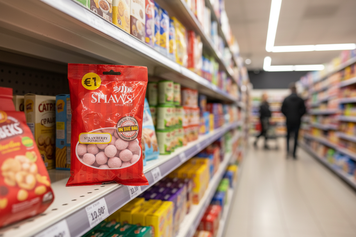 24 x Shaws Strawberry Bonbons 100Gm