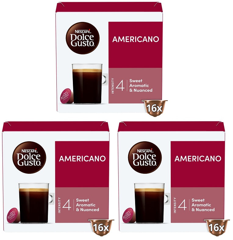 3 x Dolce Gusto Americano 16 X 8.5G (136G)