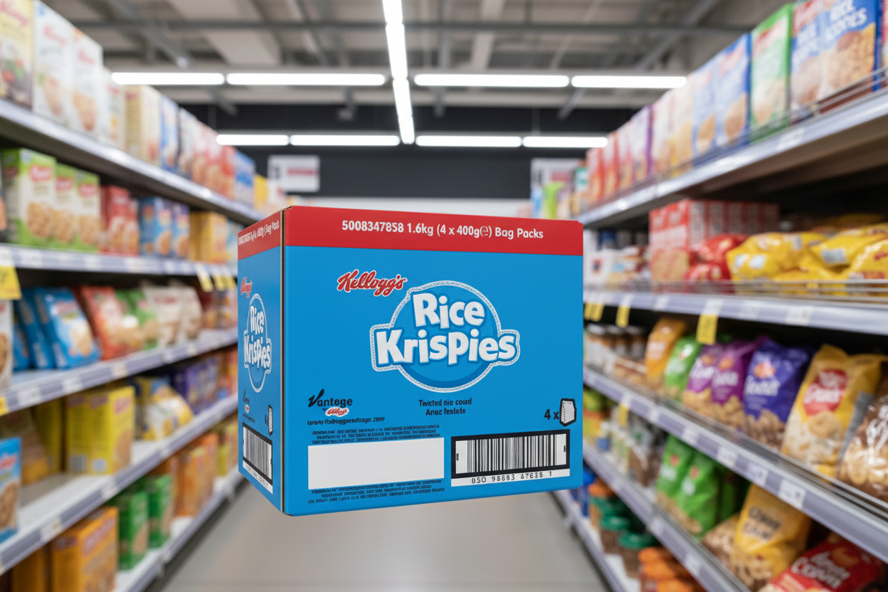 4 x Kellogg's Rice Krispies Bag Pack 4 X 400G (1.6Kg)