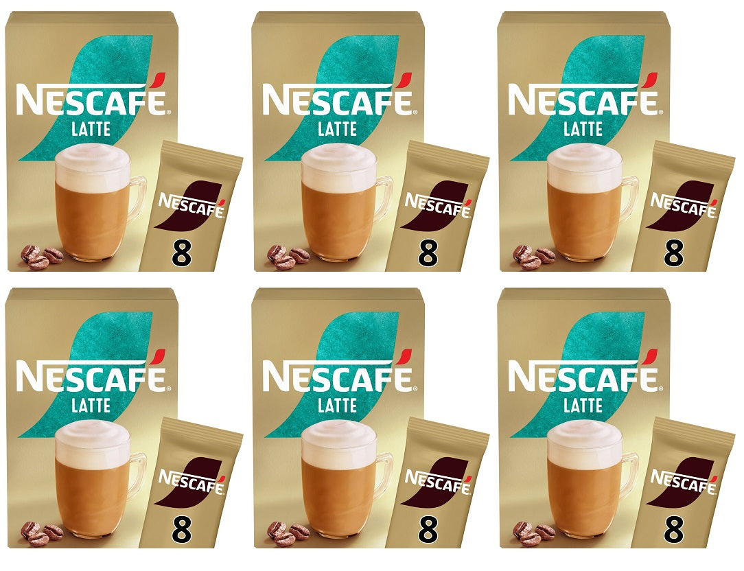 6 x Nescafe Latte 8 X 18G (144G)