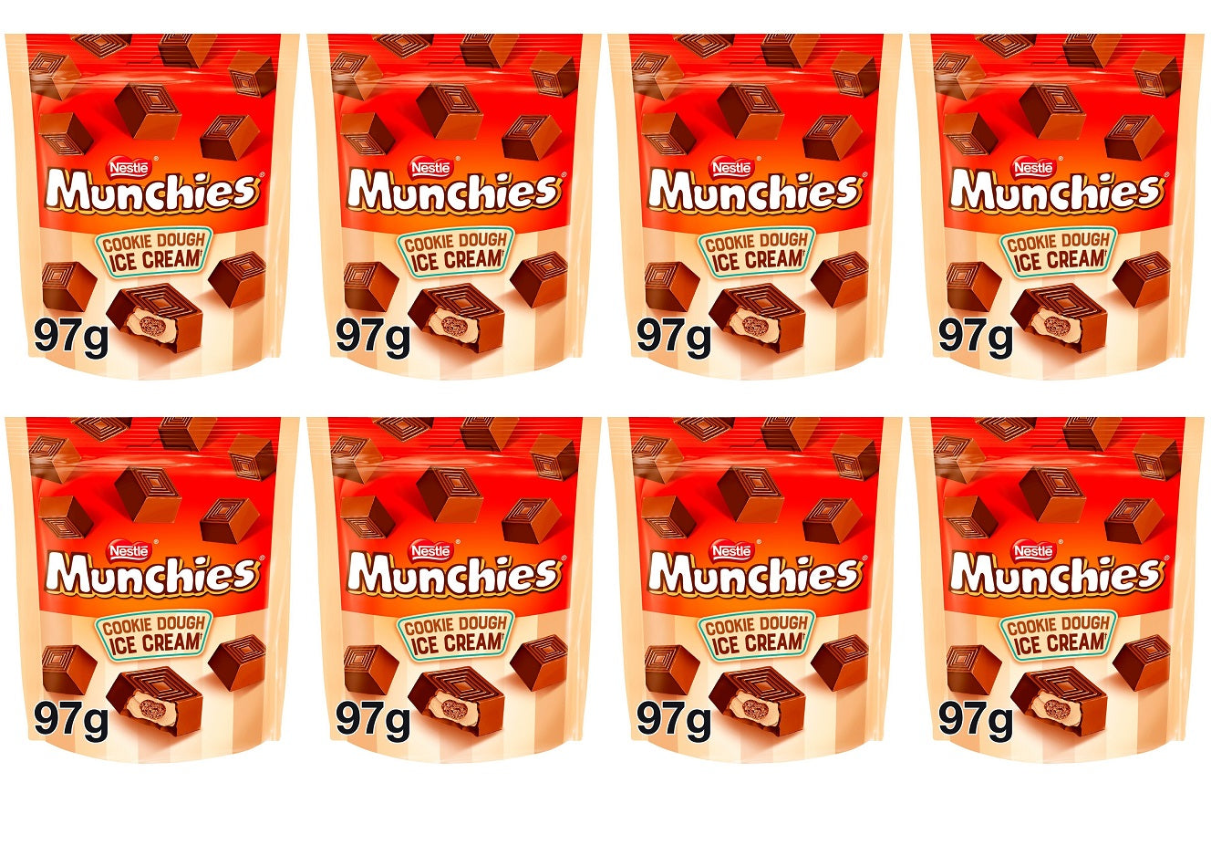 8 x Munchies Cookie Dough Ice Cream 97G
