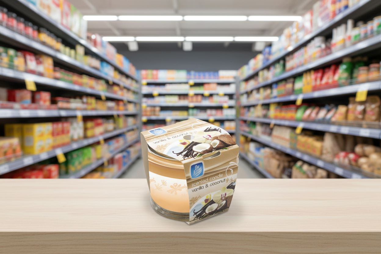 12 x Pan Aroma Candle Vanilla & Coconut Single