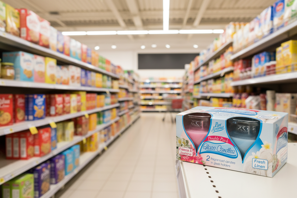 12 x Pan Aroma Candle Freesia & Jasmine 2 Pack