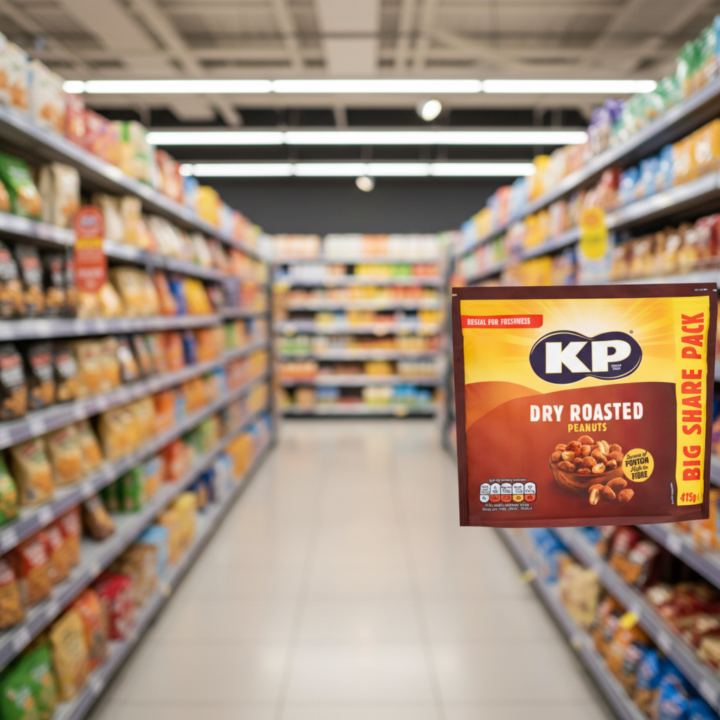 6 X Kp Dry Roasted Peanuts Big Share Pack 415GM