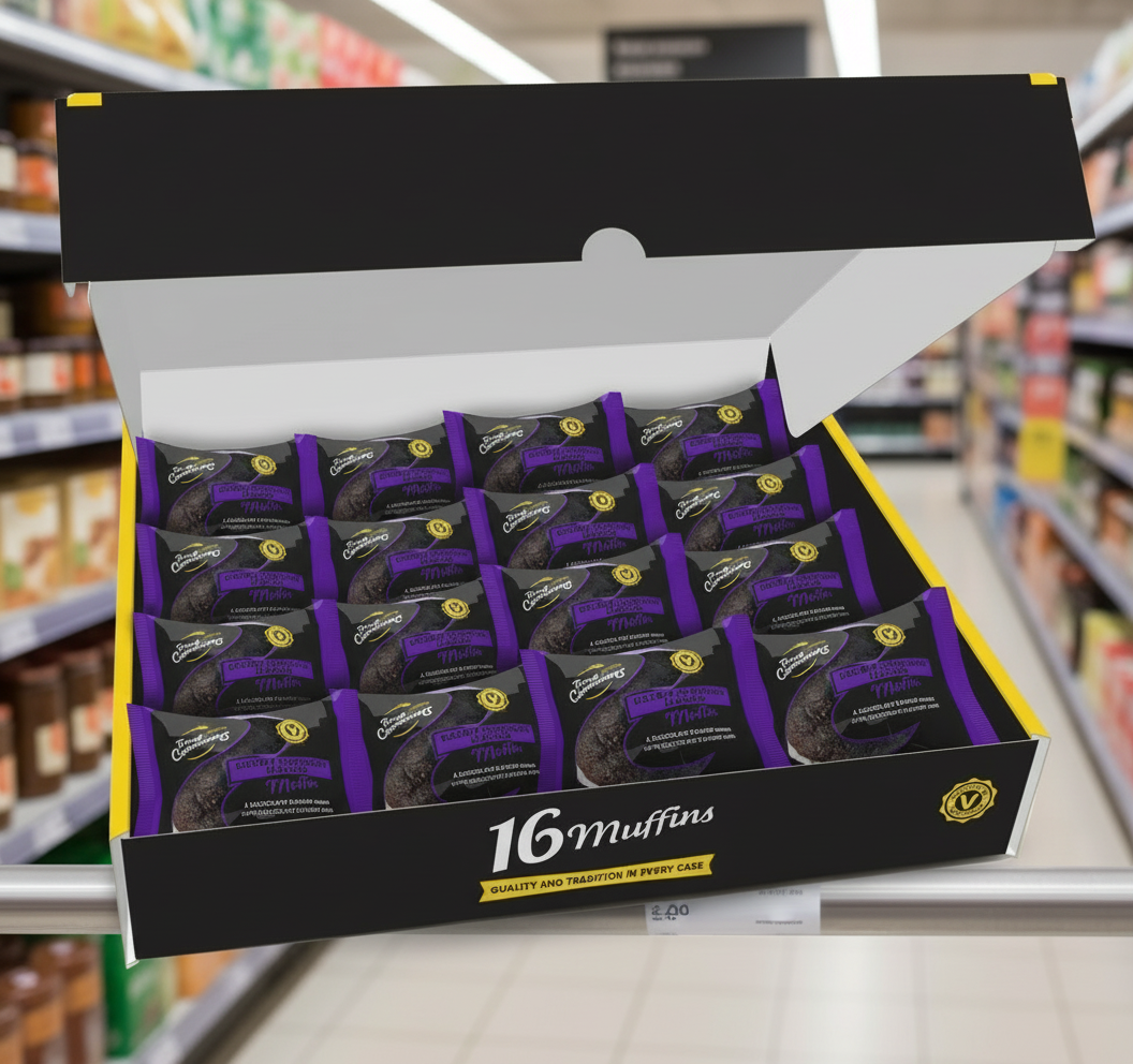 16 x Food Connections Double Chocolate Top Muffins 105G