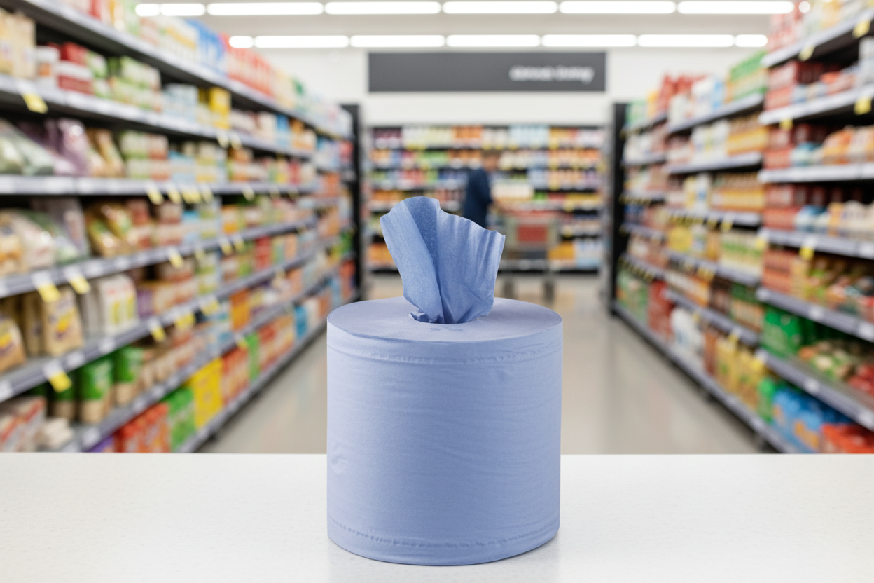 6 x Blue Centre Feed Roll 140Mt