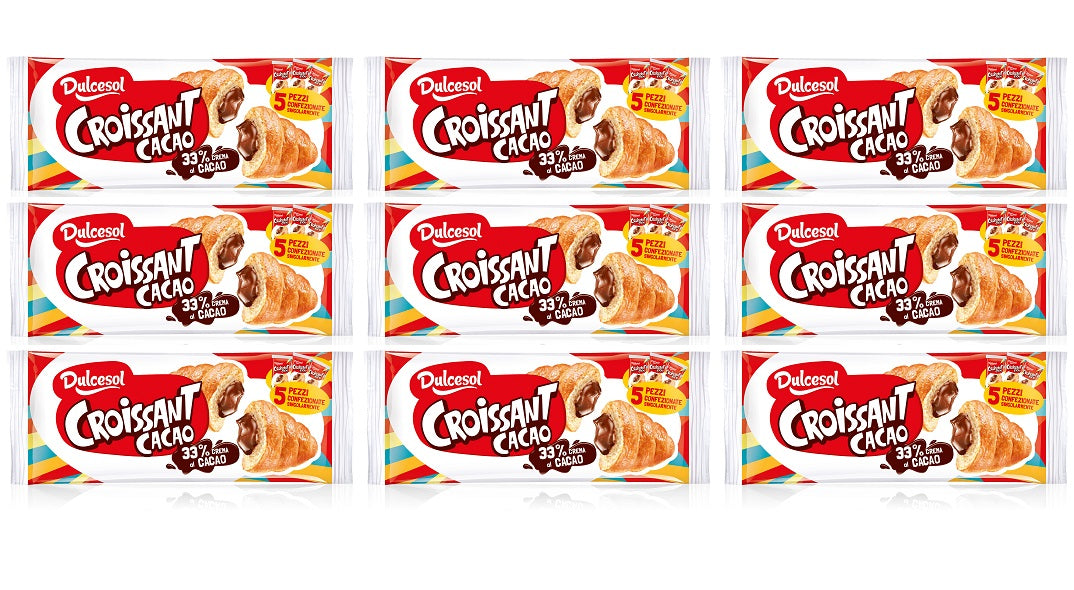 9 x Dulcesol Croissants Choc Filled 5 Pack - 225Gm