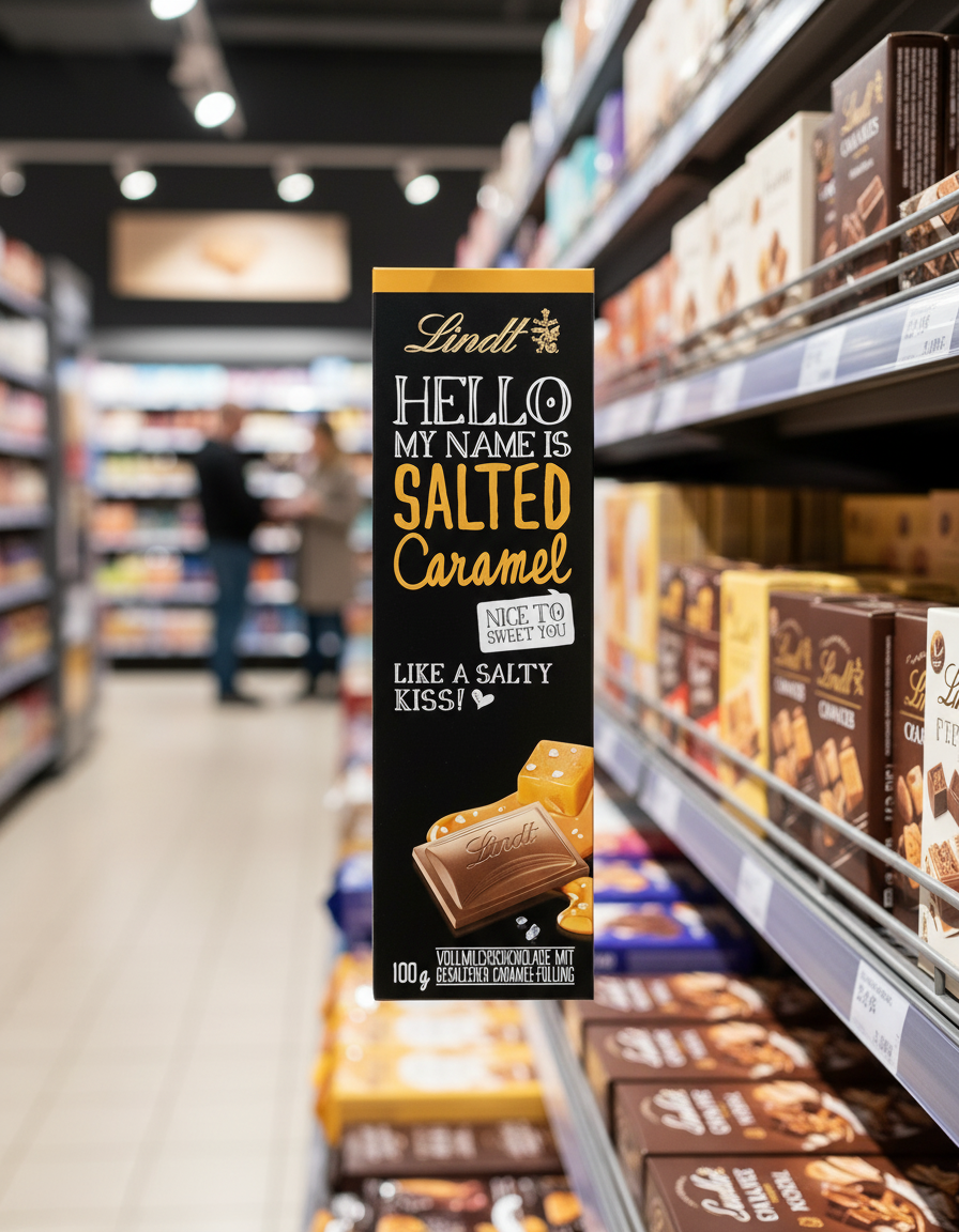 18 x Lindor Salted Caramel Bar - 100GM