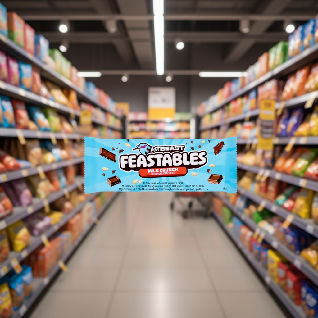 10 x Mr Beast Feastables Milk Chocolate Crunch - 60GM