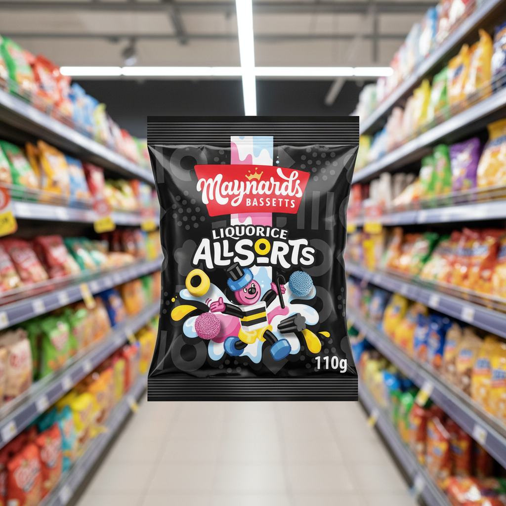 10 X Maynards Liquorice Allsorts Bag - 110Gm