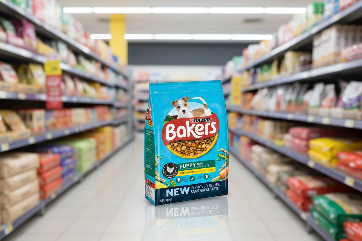 4 x Bakers Puppy Chicken With Vegetables Dry Dog Food 2.85Kg