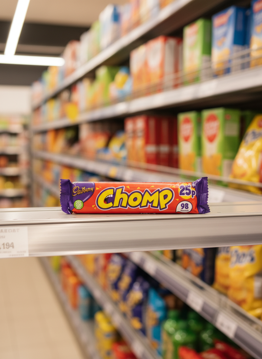 60 x Cadbury Chomp Chocolate Bar 21G