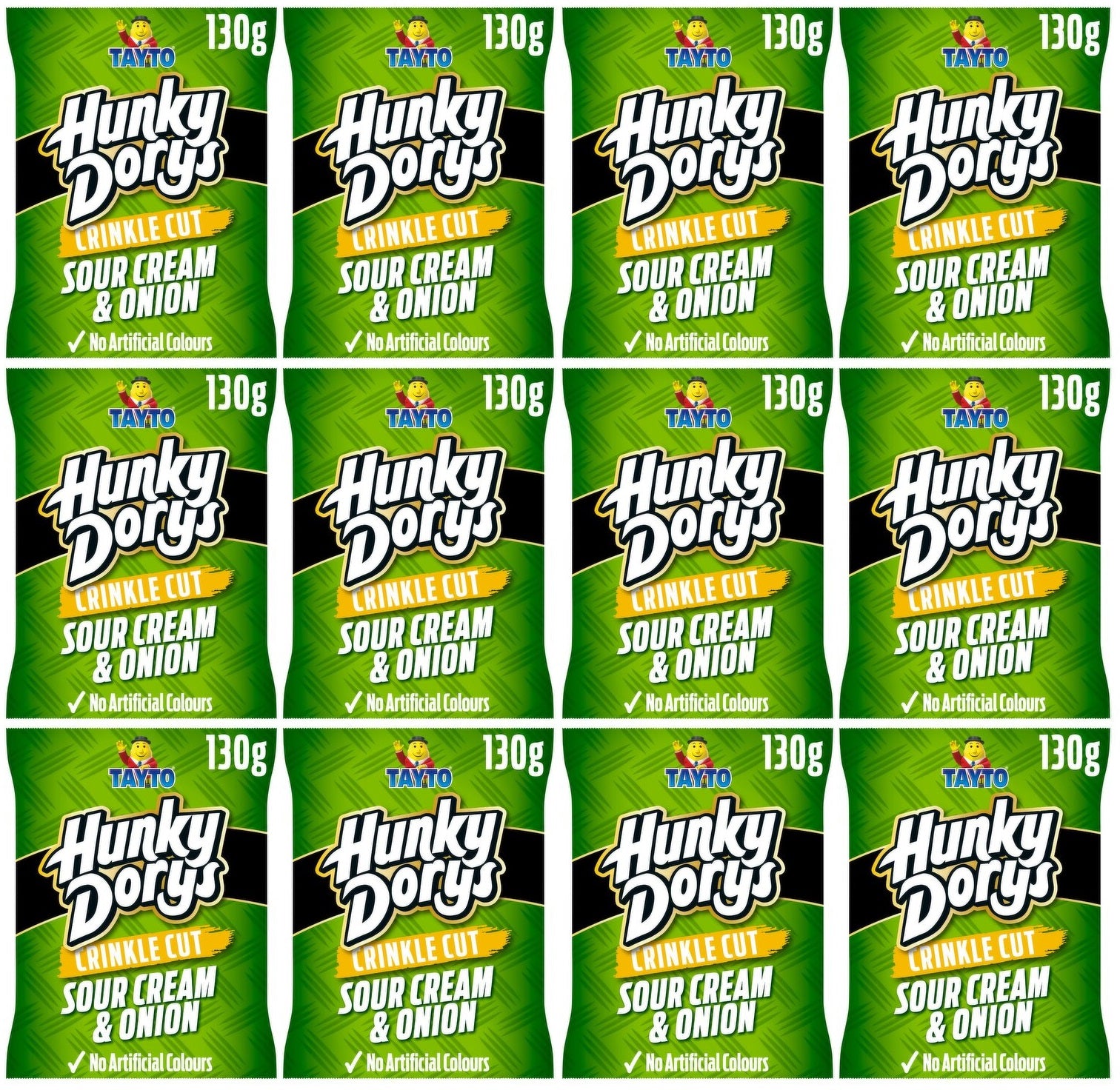 12 x Tayto Hunky Dory Sour Cream & Onion 130G