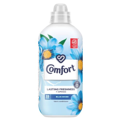 8 x Comfort  Fabric Conditioner Blue Skies 33 Washes (990 Ml)