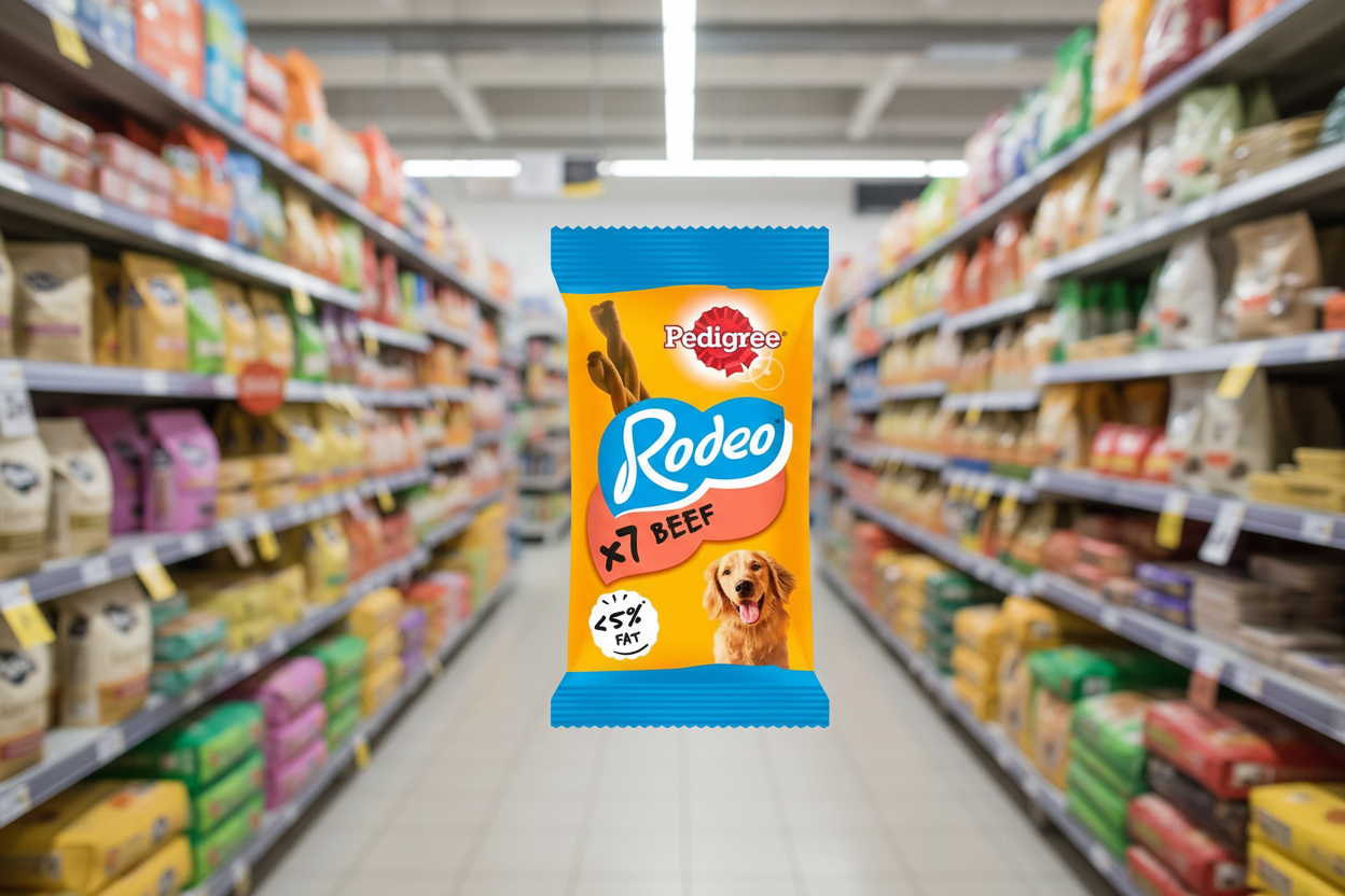 12 x Pedigree Rodeo Adult Dog Treats Beef 7 Sticks 123G