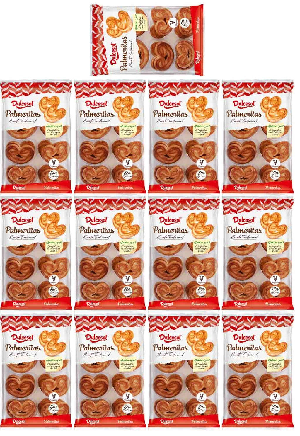 13 X Dulcesol Palmier Puff Pastry 16 Pack (180G)