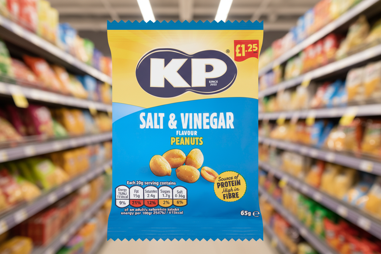 16 x Kp Salt & Vinegar Peanuts - 65GM