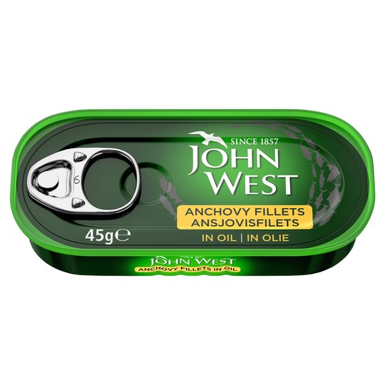 12 x John West Anchovy Fillets In Oil 45G