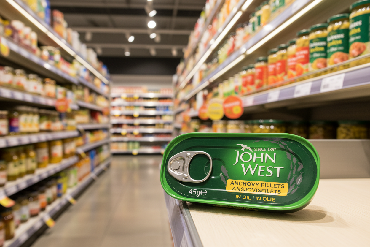 12 x John West Anchovy Fillets In Oil 45G