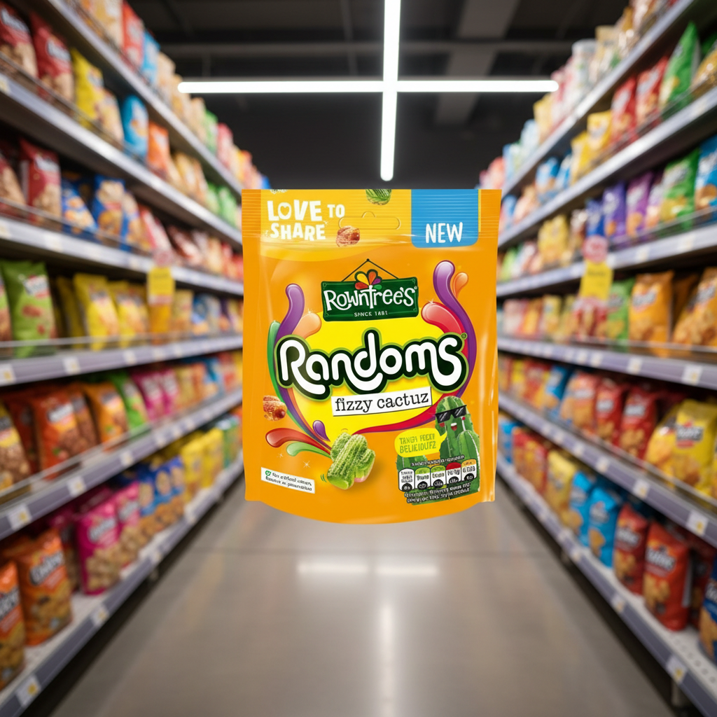 10 x Rowntrees Randoms Fizzy Cactuz Pouch - 130GM