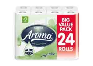 2 X Aroma Scented Bathroom Tissue Aloe Vera - 24 Pack