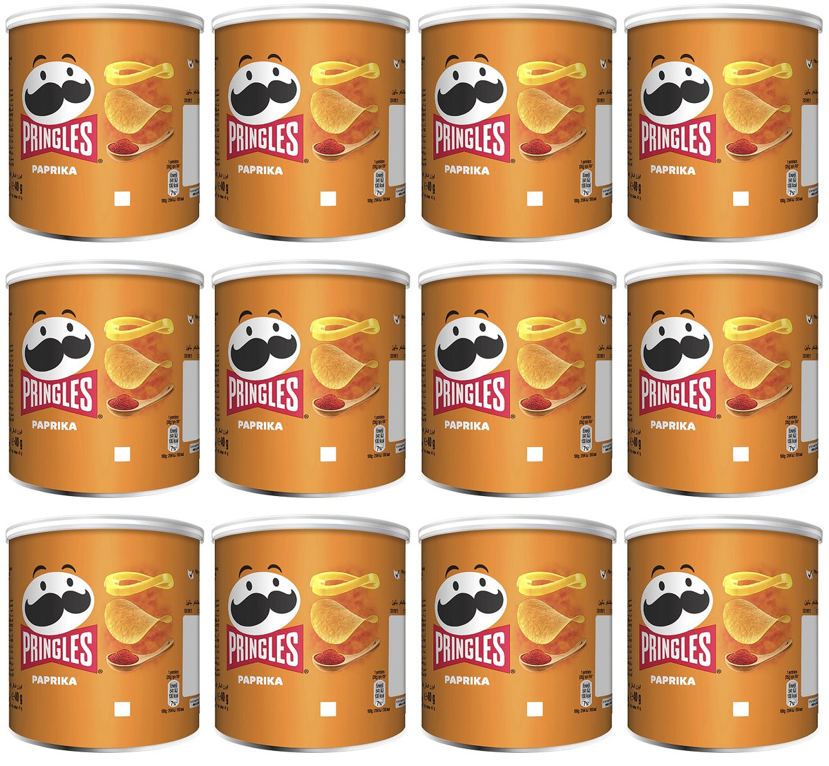 12 X Pringles Paprika - 40Gm