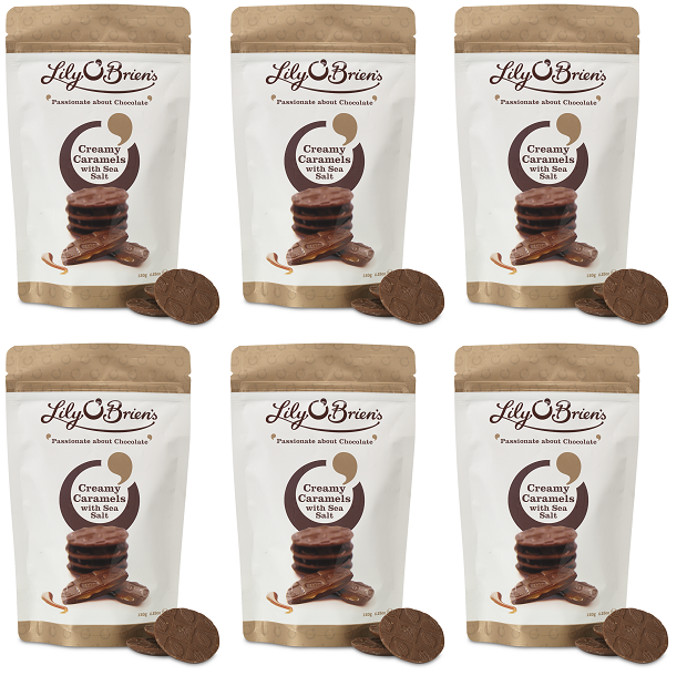6 x Lily O Brien's Creamy Caramel & Sea Salt 120G