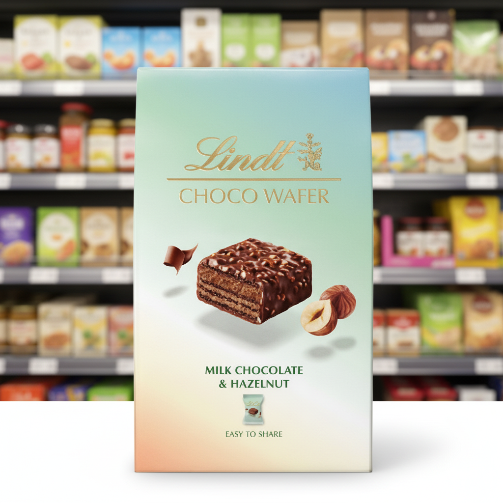 8 x Lindt Chocolate Wafer Box - 135GM