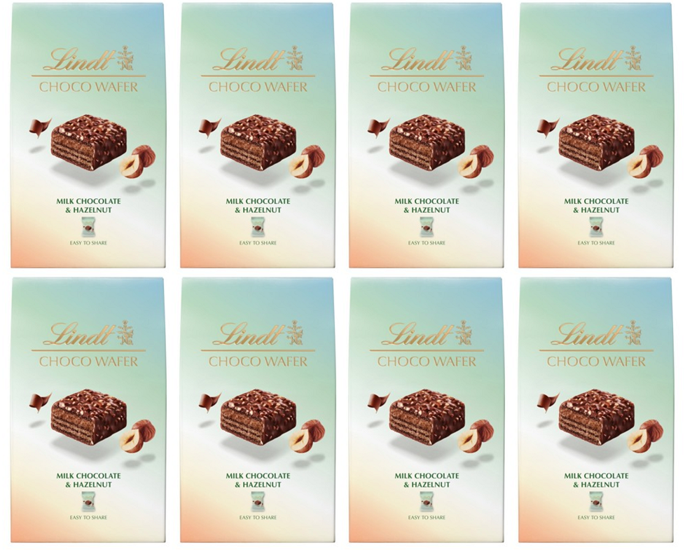 8 x Lindt Chocolate Wafer Box - 135GM