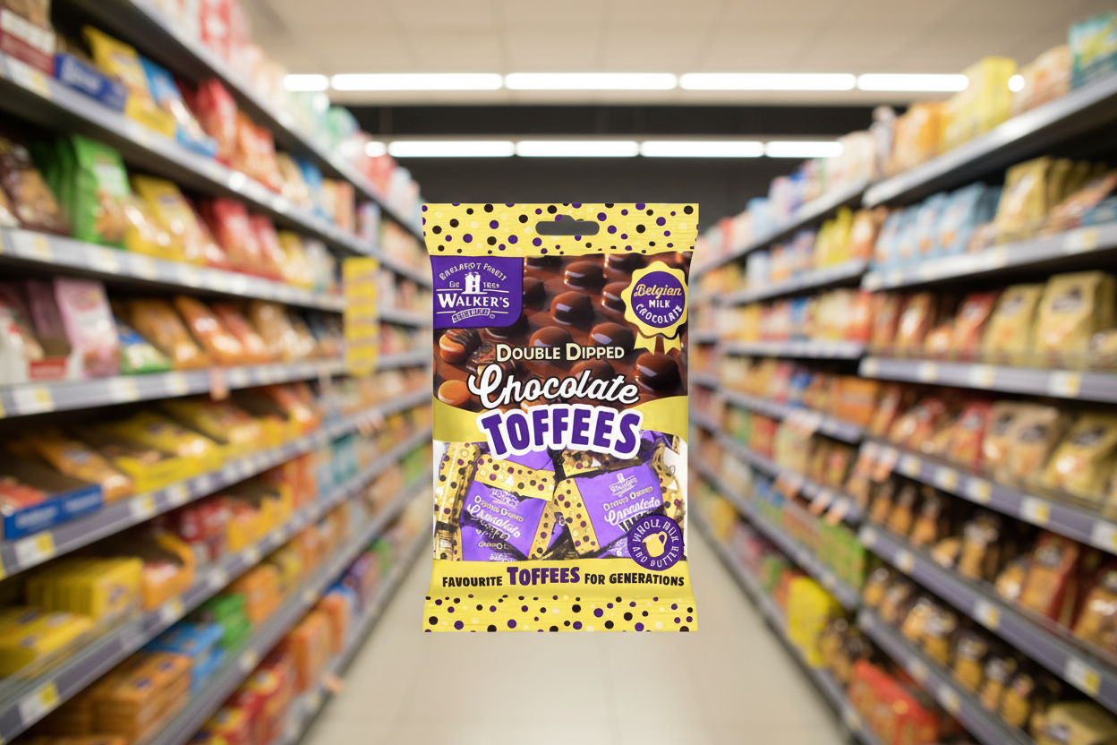 12 x Walker's Nonsuch Double Dipped Chocolate Toffees 135G