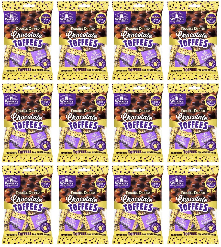 12 x Walker's Nonsuch Double Dipped Chocolate Toffees 135G