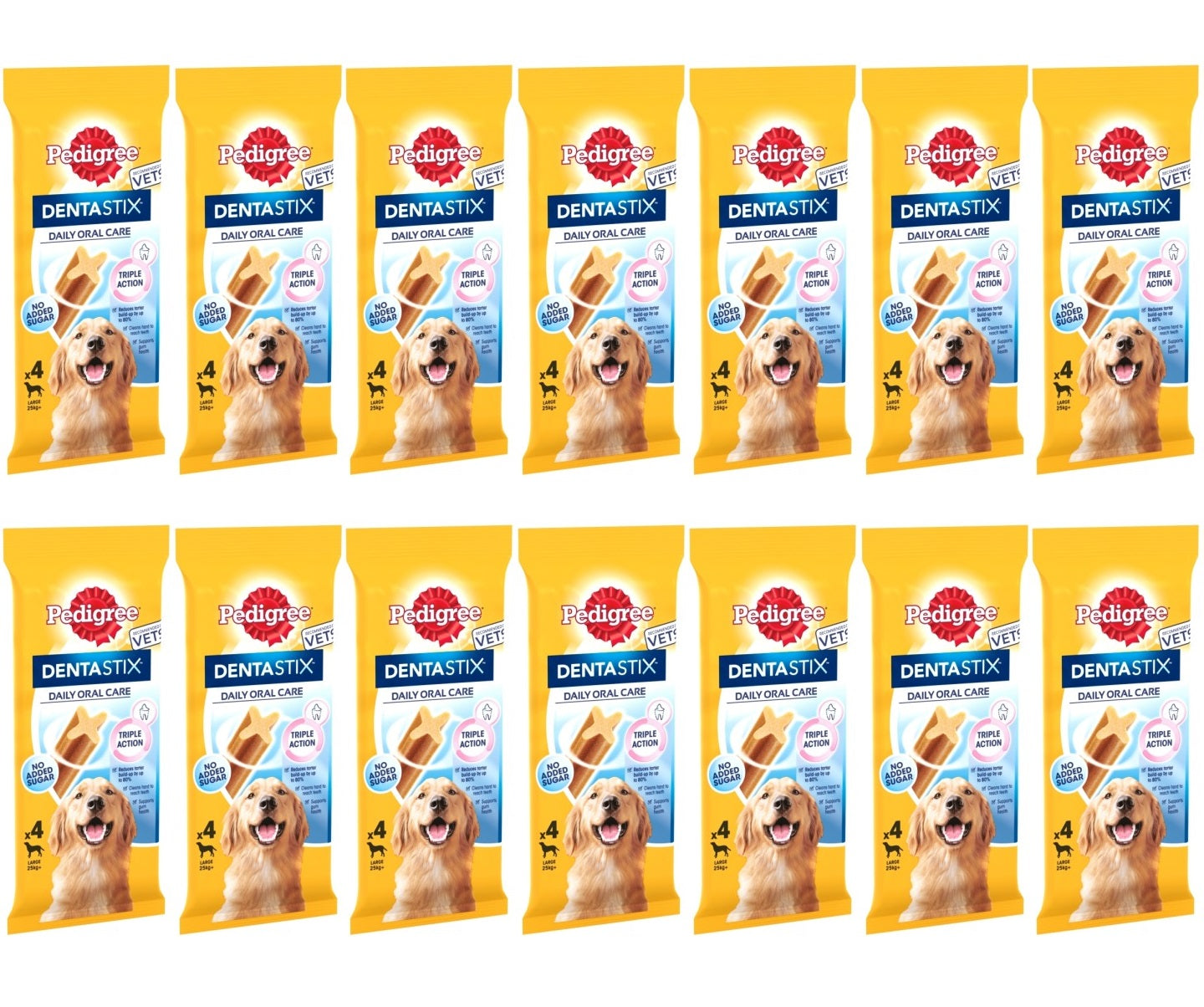 14 x Pedigree Dentastix Daily Oral Care Large 25Kg+ 4 Sticks 154G