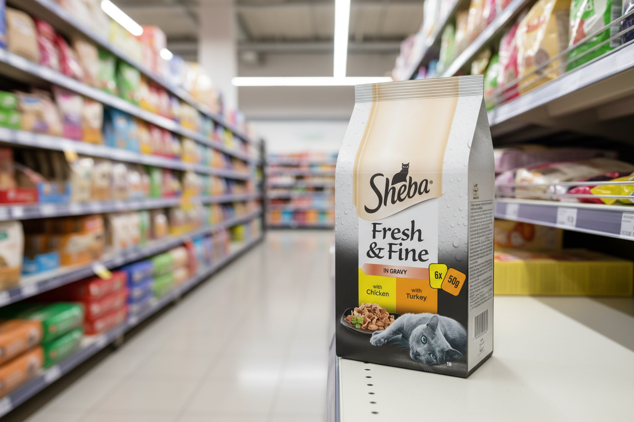 8 x Sheba Fresh & Fine Wet Cat Food Pouches Chicken & Turkey In Gravy 6 X 50G